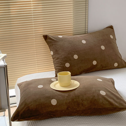 Pillowcases Coral Velvet Milk Flannel Pillowcases Winter Pillowcases Solid Color Fluffy Pillow Cushion