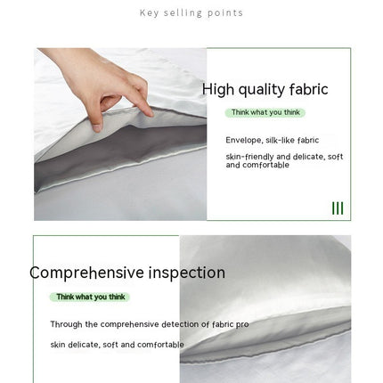 2PACK Anti-silk pillowcase pure color double-sided satin pillowcase mulberry silk pillowcase for hair and skin