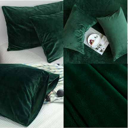 Set of 2 Pillowcases Faux Fur Throw Pillowcases Crystal Flannel Pillowcases Decorative Bedroom and Sofa