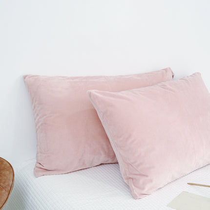 Set of 2 Pillowcases Faux Fur Throw Pillowcases Crystal Flannel Pillowcases Decorative Bedroom and Sofa