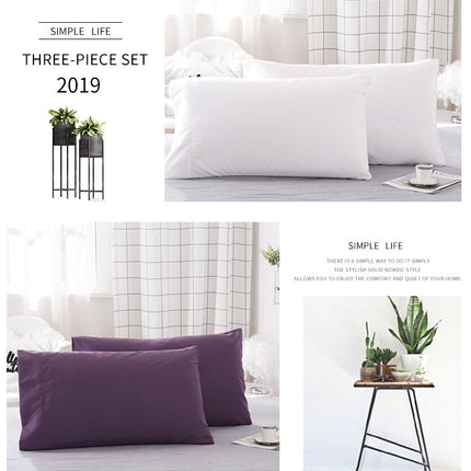 Plain Solid Color Pillowcases Set of 2 Extra Large Super Soft Pillowcases with Envelope Closure Wrinkle Resistant and Fade Resistant