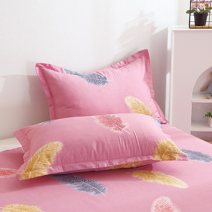 Baumwoll-Kissenbezug-Set, 2 Stück, Baumwoll-Kissenbezug für Zuhause, Schlafzimmer, Studentenwohnheim, Kissenbezug mit Cartoon-Karomuster, Kissenschoner