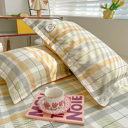 Cotton Pillowcase Set 2PACK Cotton Pillowcase Soft Student Kids Bed Girls Bedding Pillowcases Boys Teenagers Pillowcases Envelope Closure