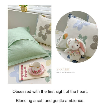 Cotton Pillowcase Set 2PACK Cotton Pillowcase Soft Student Kids Bed Girls Bedding Pillowcases Boys Teenagers Pillowcases Envelope Closure