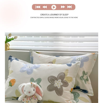 Cotton Pillowcase Set 2PACK Cotton Pillowcase Soft Student Kids Bed Girls Bedding Pillowcases Boys Teenagers Pillowcases Envelope Closure