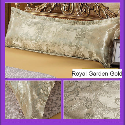 1 pièce taie d'oreiller longue style européen jacquard taie d'oreiller corps taie d'oreiller longue satin impression chaude corps taie d'oreiller