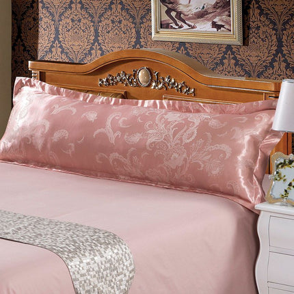 1 pièce taie d'oreiller longue style européen jacquard taie d'oreiller corps taie d'oreiller longue satin impression chaude corps taie d'oreiller