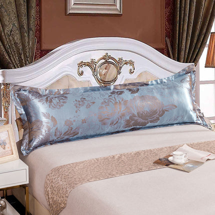1 pièce taie d'oreiller longue style européen jacquard taie d'oreiller corps taie d'oreiller longue satin impression chaude corps taie d'oreiller