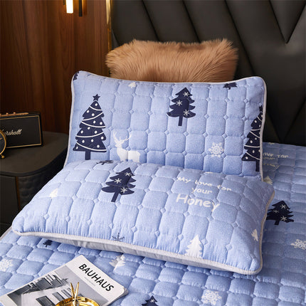 2 PACK Pillow Covers Quilted Thickened Sandwich Cotton Pillow Covers/Pillow Covers Cute Pillow Protectors