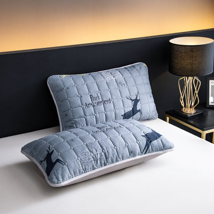 2 PACK Pillow Covers Quilted Thickened Sandwich Cotton Pillow Covers/Pillow Covers Cute Pillow Protectors