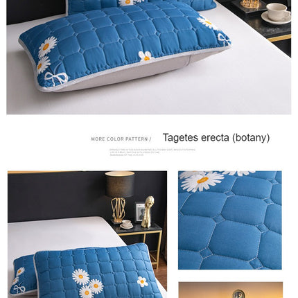 2 PACK Pillow Covers Quilted Thickened Sandwich Cotton Pillow Covers/Pillow Covers Cute Pillow Protectors