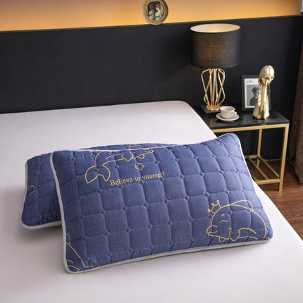 2 PACK Pillow Covers Quilted Thickened Sandwich Cotton Pillow Covers/Pillow Covers Cute Pillow Protectors