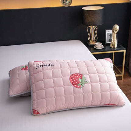 2 PACK Pillow Covers Quilted Thickened Sandwich Cotton Pillow Covers/Pillow Covers Cute Pillow Protectors