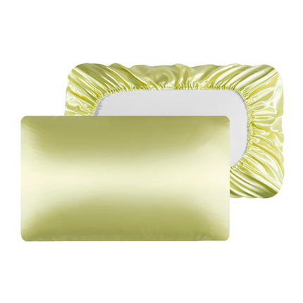 2PACK Pillowcase Silk Satin Pillowcase Memory Elastic Pillowcase Satin Silk Pillowcase Solid Color Bed Pillowcase