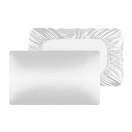 2PACK Pillowcase Silk Satin Pillowcase Memory Elastic Pillowcase Satin Silk Pillowcase Solid Color Bed Pillowcase