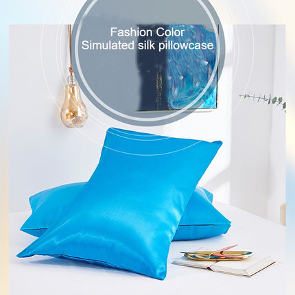 2PACK Silk Satin Pillow Cases Hair Care Skin Care Silk Pillow Cases Solid Color Bed Pillow Cases Smooth Double Pillow Cases