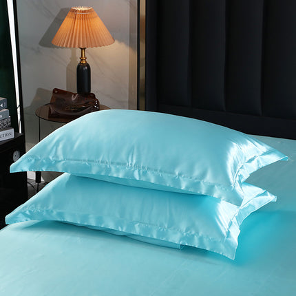 2PACK Washed Silk Pillowcase Solid Color Silky Silk Pillow Cases Large Satin Pillow Case for Hair and Skin