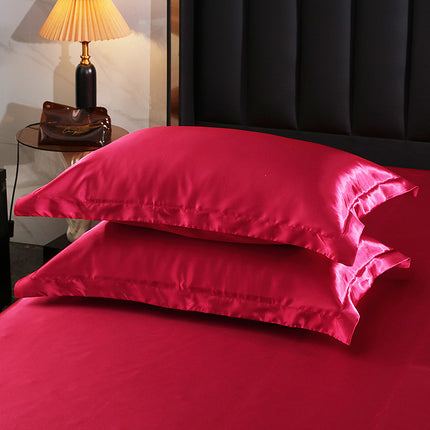 2PACK Washed Silk Pillowcase Solid Color Silky Silk Pillow Cases Large Satin Pillow Case for Hair and Skin