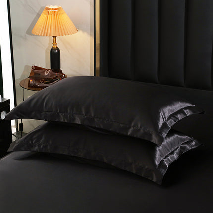 2PACK Washed Silk Pillowcase Solid Color Silky Silk Pillow Cases Large Satin Pillow Case for Hair and Skin