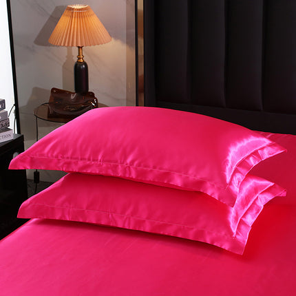 2PACK Washed Silk Pillowcase Solid Color Silky Silk Pillow Cases Large Satin Pillow Case for Hair and Skin