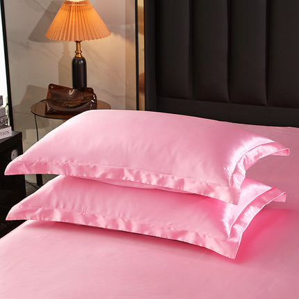 2PACK Washed Silk Pillowcase Solid Color Silky Silk Pillow Cases Large Satin Pillow Case for Hair and Skin