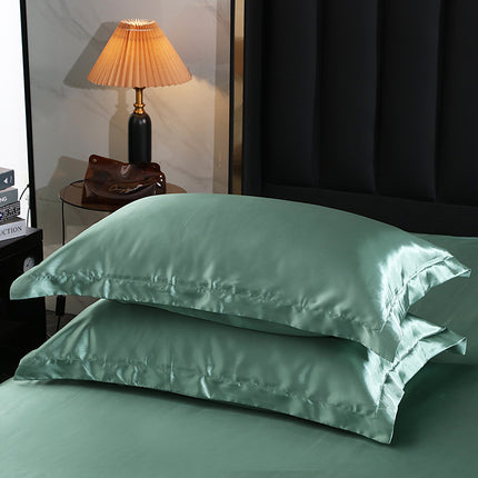 2PACK Washed Silk Pillowcase Solid Color Silky Silk Pillow Cases Large Satin Pillow Case for Hair and Skin