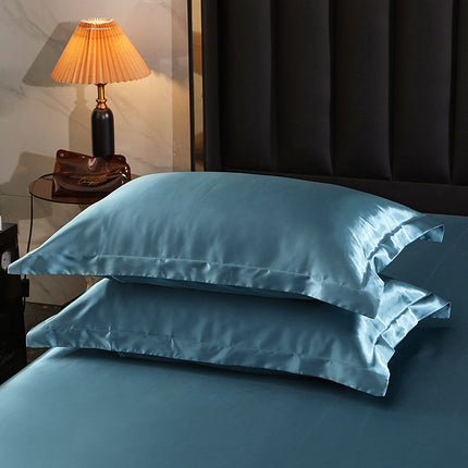 2PACK Washed Silk Pillowcase Solid Color Silky Silk Pillow Cases Large Satin Pillow Case for Hair and Skin