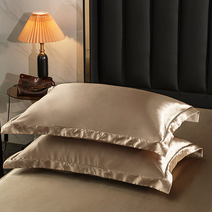 2PACK Washed Silk Pillowcase Solid Color Silky Silk Pillow Cases Large Satin Pillow Case for Hair and Skin