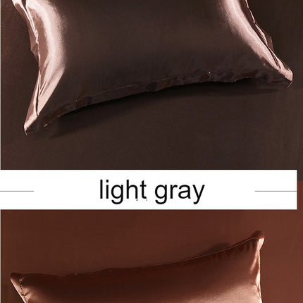 2PACK Washed Silk Pillowcase Solid Color Silky Silk Pillow Cases Large Satin Pillow Case for Hair and Skin
