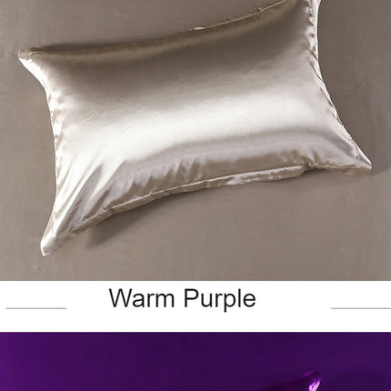 2PACK Washed Silk Pillowcase Solid Color Silky Silk Pillow Cases Large Satin Pillow Case for Hair and Skin