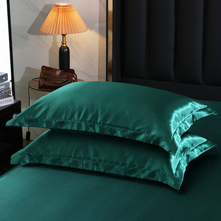 2PACK Washed Silk Pillowcase Solid Color Silky Silk Pillow Cases Large Satin Pillow Case for Hair and Skin
