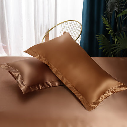 2PACK Ice silk pillow cases Faux tencel pillow cases Pure color silk pillow cases (hair and skin care) bed pillow cases