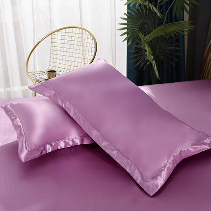2PACK Ice silk pillow cases Faux tencel pillow cases Pure color silk pillow cases (hair and skin care) bed pillow cases