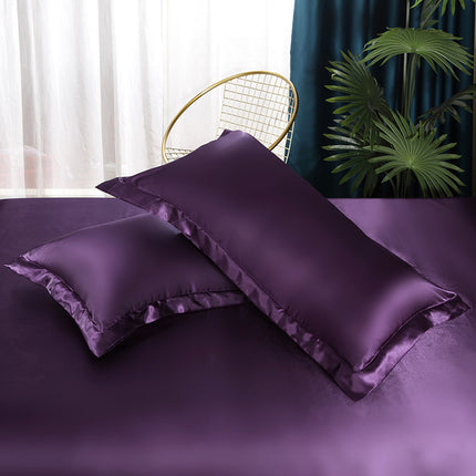 2PACK Ice silk pillow cases Faux tencel pillow cases Pure color silk pillow cases (hair and skin care) bed pillow cases