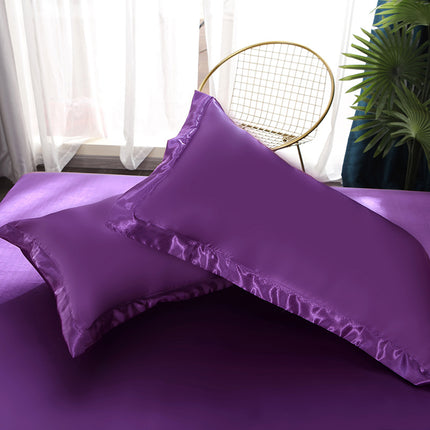 2PACK Ice silk pillow cases Faux tencel pillow cases Pure color silk pillow cases (hair and skin care) bed pillow cases