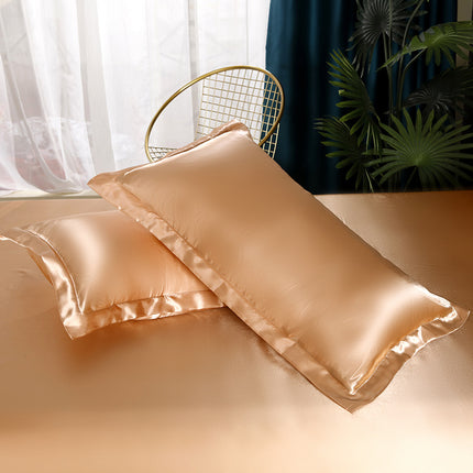 2PACK Ice silk pillow cases Faux tencel pillow cases Pure color silk pillow cases (hair and skin care) bed pillow cases