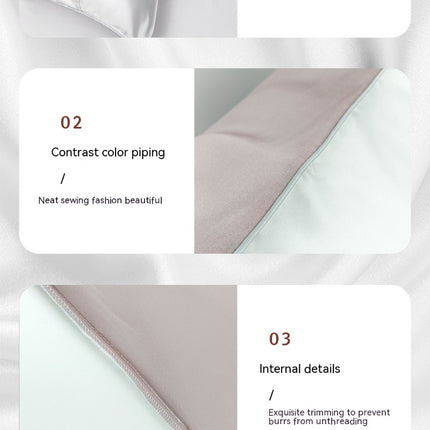 2PACK Silk Satin Pillowcase Envelope Mulberry Silk Pillowcases, one side of the pillowcase is silk, the other side is Tencel