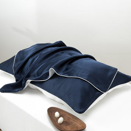 2PACK Silk Satin Pillowcase 100% Mulberry Silk Solid Color Envelope Style One Side Silk Natural Mulberry Silk for Hair and Skin Pillowcase