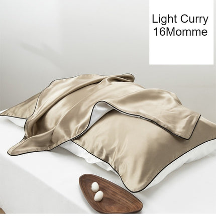 2PACK Silk Satin Pillowcase 100% Mulberry Silk Solid Color Envelope Style One Side Silk Natural Mulberry Silk for Hair and Skin Pillowcase