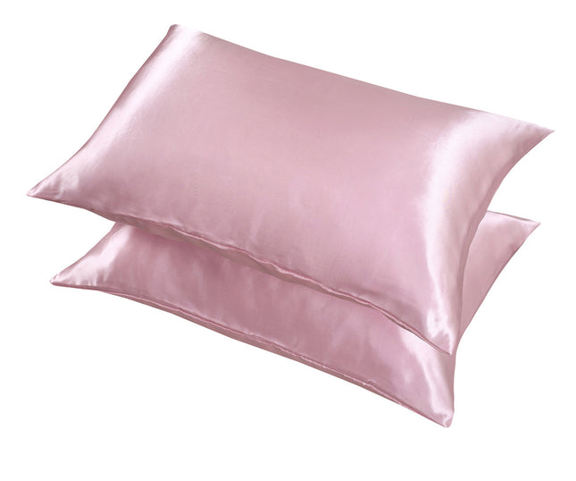2PACK Silk pillowcase for hair and skin, silky soft ladies hair satin pillowcase king size silk pillowcase with envelope closure