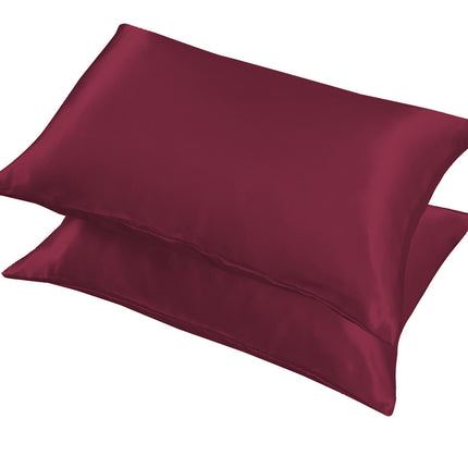 2PACK Silk pillowcase for hair and skin, silky soft ladies hair satin pillowcase king size silk pillowcase with envelope closure