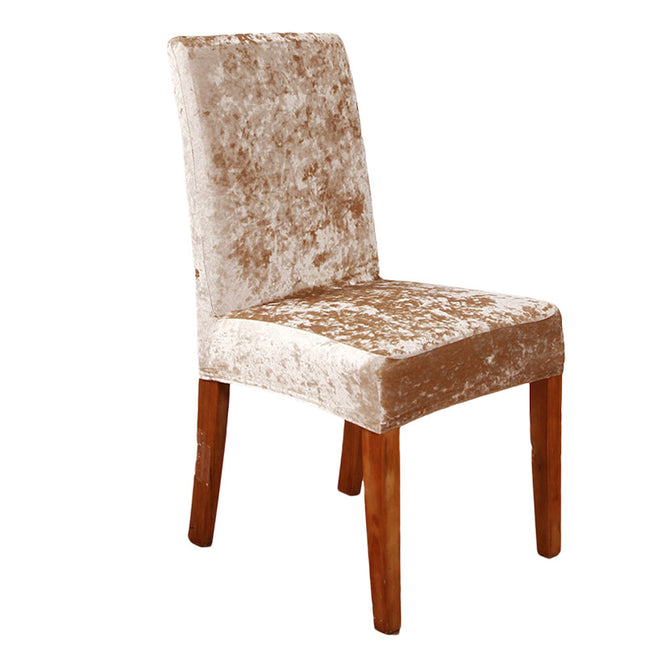 1Pack solid color velvet chair covers, stretch dining chair covers for home, restaurant, banquet and hotel decorative chair covers