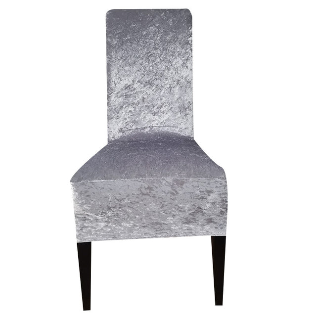1 Pack solid color velvet chair covers, stretch dining chair covers for home, restaurant, banquet and hotel decorative chair covers