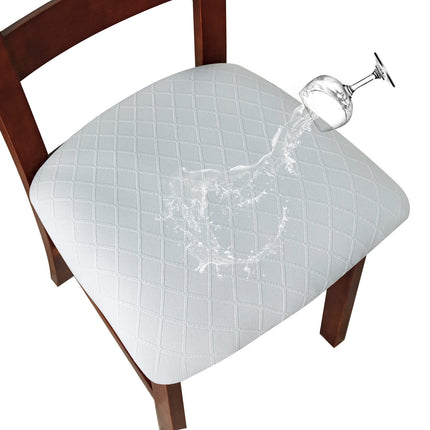 Housse de tabouret imperméable à grille de diamant, 1 pièce, housse de chaise de salle à manger, housse de siège étanche, housse de chaise de cuisine