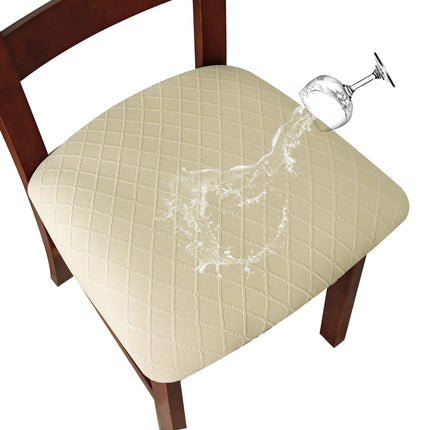 Housse de tabouret imperméable à grille de diamant, 1 pièce, housse de chaise de salle à manger, housse de siège étanche, housse de chaise de cuisine