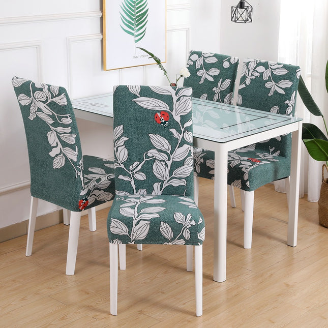 1 Piece High Elastic Floral Chair Back Cover Home Hotel Restaurant Removable Washable Chair Back Cover