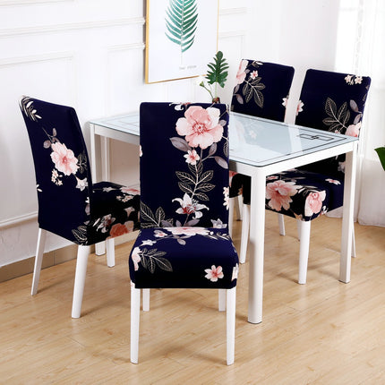 Housse de dossier de chaise florale à haute élasticité, 1 pièce, amovible, lavable, pour maison, hôtel, Restaurant