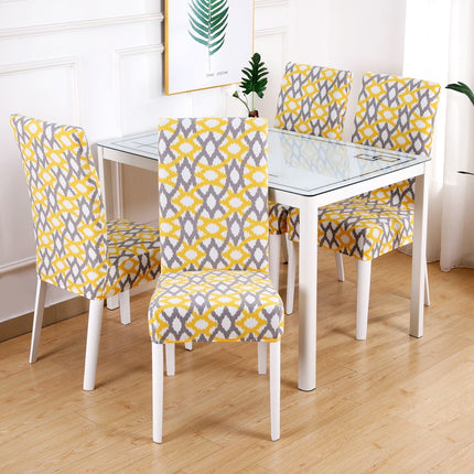 Housse de dossier de chaise florale à haute élasticité, 1 pièce, amovible, lavable, pour maison, hôtel, Restaurant