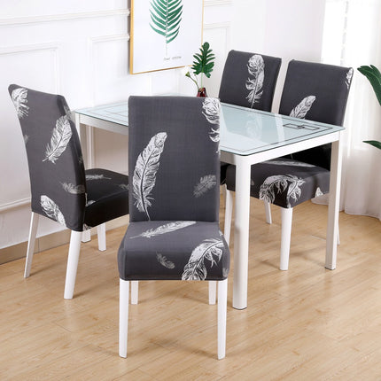 Housse de dossier de chaise florale à haute élasticité, 1 pièce, amovible, lavable, pour maison, hôtel, Restaurant