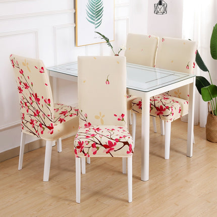 Housse de dossier de chaise florale à haute élasticité, 1 pièce, amovible, lavable, pour maison, hôtel, Restaurant